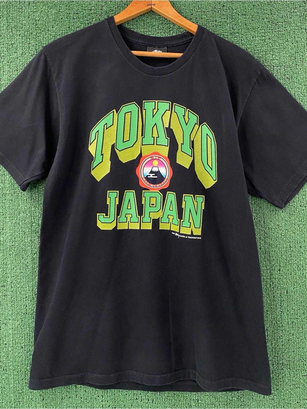 Rare Stussy Tokyo Japan Board Of Tourism Graphic Black T-Shirt Men’s Size Small